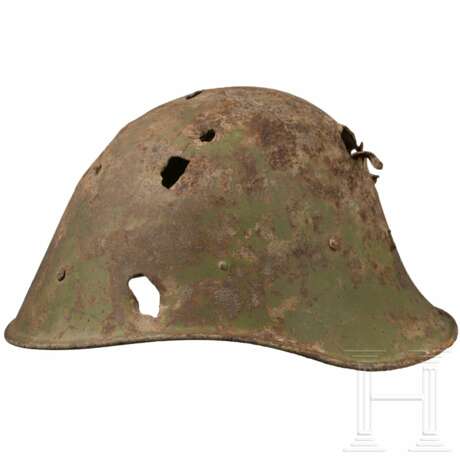 Stahlhelm M 39 mit Beschussschäden, Rumänien - photo 2