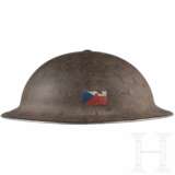 Britischer Brodie-Helm MK II mit Nationalwappen der Tschechoslowakei - photo 2