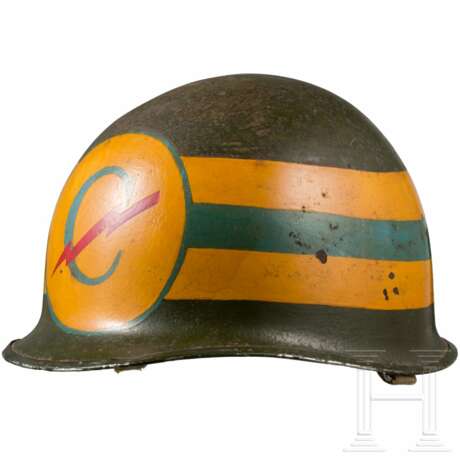 Helm M-1 mit Truppenbemalung (Besatzungspolizei?) - Foto 4