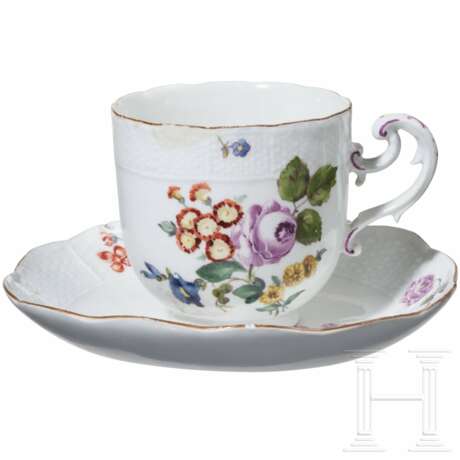Porzellantasse mit Untertasse, Meissen, um 1780 - фото 1