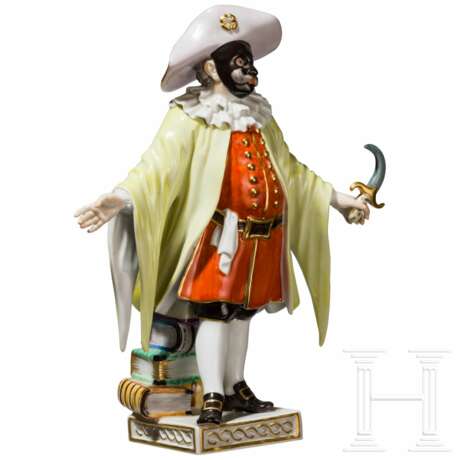 Porzellanfigur "Dottore" aus der Commedia dell-Arte, Johann Joachim Kaendler, 1775 (Entwurf), Meissen, 2. Hälfte 20. Jhdt. - Foto 2
