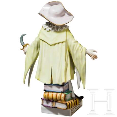 Porzellanfigur "Dottore" aus der Commedia dell-Arte, Johann Joachim Kaendler, 1775 (Entwurf), Meissen, 2. Hälfte 20. Jhdt. - Foto 4
