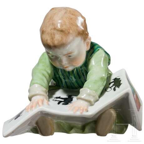 Hentschelkind bzw. "Kind mit Bilderbuch", Konrad Hentschel, 1904 (Entwurf), Meissen, 1924-34 (Ausführung) - Foto 3