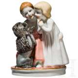 Porzellangruppe "Zwei Kinder mit Hund", Max Bachmann, 1912/13 (Modell), Meissen, vor 1924 - Foto 1