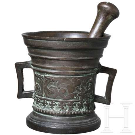 Renaissance-Bronzemörser mit Hauszeichen, Belgien, 2. Hälfte 16. Jhdt. - photo 2