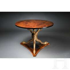 Schlangen-Tisch im Empire-Stil, nach Entwurf von K. F. Schinkel, deutsch/Frankreich, 19. Jhdt.
