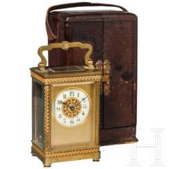 Reiseuhr in schön verziertem Gehäuse, um 1870