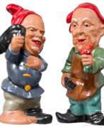 Jouets et Modèles. Konrad Adenauer und Nikita Chruschtschow als Gartenzwerge, deutsch, 50er/60er Jahre