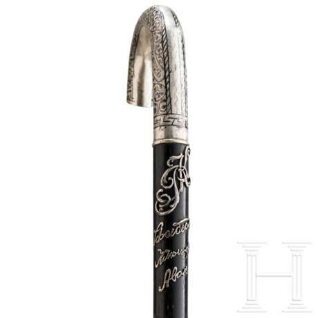 Spazierstock mit Silber- und Niellogriff, Russland, Kiew, 1908-17 - Foto 3