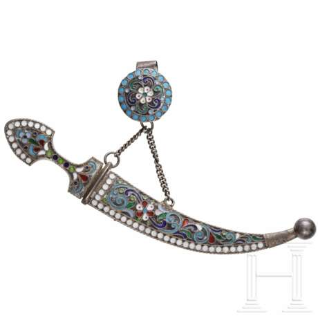 Miniatur-Kindjal aus Cloisonné-Email, Russland, St. Petersburg, 1908 - 1917 - photo 1