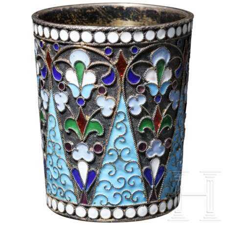 Cloisonné-Email-Wodkabecher, Russland, Moskau, Dmitrij N. Nikolajew, 1896 - 1908 - фото 1
