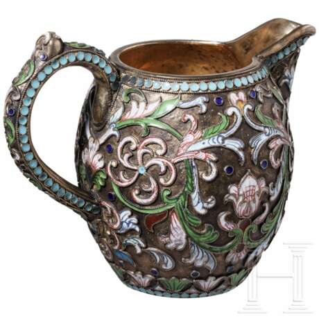 Cloisonné-Email-Sahnegießer, Russland, Moskau, 1888 - photo 2