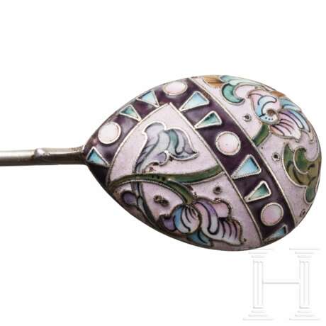 Cloisonné-Email-Löffel, Russland, Moskau, 1908 - 1917 - photo 3