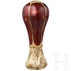 Vorzügliches Geschenkpetschaft mit Emailledekor und Goldmontierung, wohl Russland, 1880er Jahre