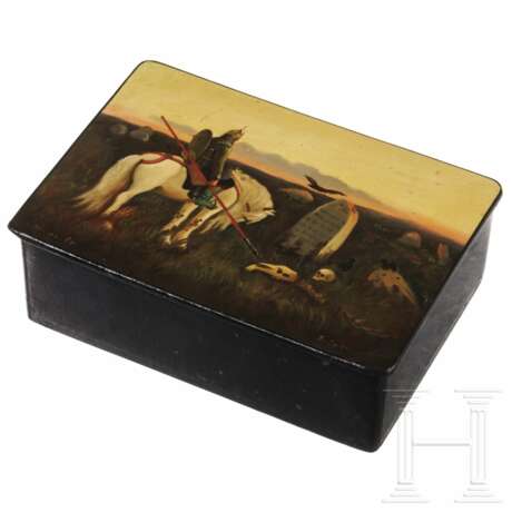 Lackdose mit Bogatyr, Sowjetunion, um 1930 - photo 1