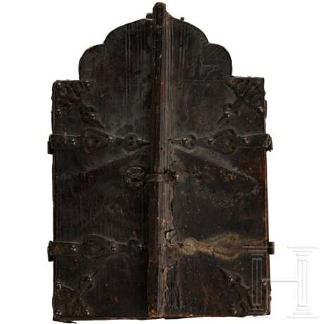 Großes Ikonen-Triptychon mit der Gottesmutter des Zeichens, Russland, um 1700 - photo 6