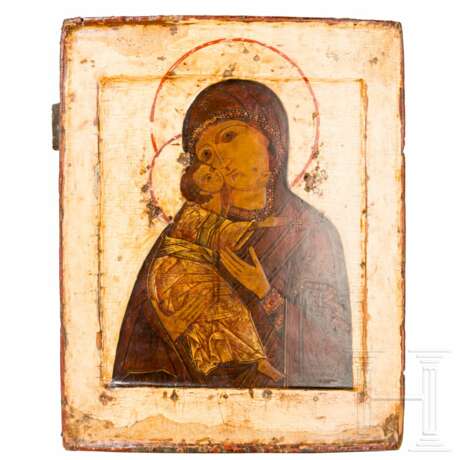 Ikone mit der Gottesmutter Wladimirskaja, Russland, 17. Jhdt. - photo 1