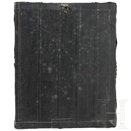 Ikone mit der Gottesmutter von Kasan (Kasankaja) mit Silberoklad, Russland, 19. Jhdt. (Ikone), Moskau, 1856 (Oklad) - Foto 2