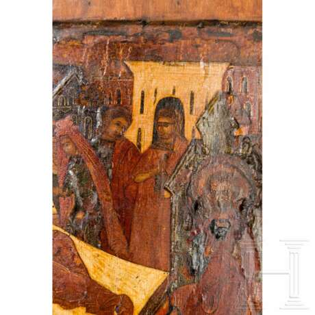Ikone mit der Geburt der Gottesmutter, Russland, 17. Jhdt. - Foto 3