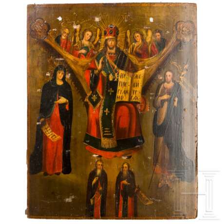 Großformatige Ikone mit der Deesis mit Silberokad, Russland, Woronesch, 1847 - фото 2