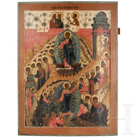 Monumentale Ikone mit der Anastasis, Russland, um 1800 - photo 1