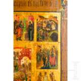 Festtagsikone mit 16 Hochfesten und den vier Evangelisten, Russland, 19. Jhdt. - photo 3