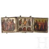 Reisetriptychon mit Silbermontierung mit der Verklärung Christi, Russland, Twer, 1831 - photo 1