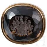 Goldmontiertes Petschaft mit Citrin-Matrix, wohl Österreich, 19. Jhdt. - photo 1