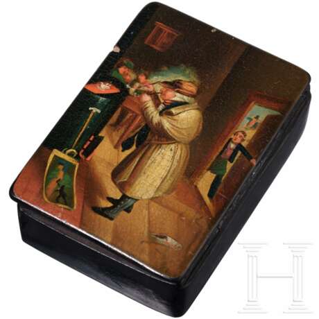 Lackdose mit Sherlock Holmes, wohl Braunschweig, 19. Jhdt. - photo 1