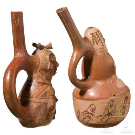 Zwei Figurengefäße, peruanische Nordküste, Moche-Kultur, 4. - 8. Jhdt. - photo 2