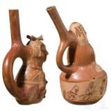 Zwei Figurengefäße, peruanische Nordküste, Moche-Kultur, 4. - 8. Jhdt. - photo 2