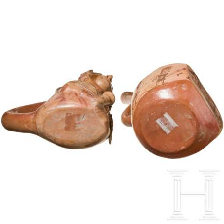 Zwei Figurengefäße, peruanische Nordküste, Moche-Kultur, 4. - 8. Jhdt. - photo 4