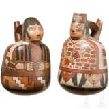 Zwei halbfigürliche Gefäße, Peru, Nasca-Kultur (Nazca), 3. - 8. Jhdt. - photo 1