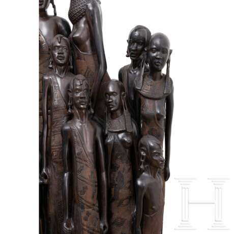 Skulptur einer Familie, Kenia, 20. Jhdt. - Foto 6
