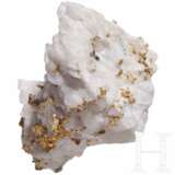 Weißer Quarz mit gelber Goldäderung - photo 3