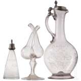 Henkelkrug, Doppelflasche und Säuglingsflasche, wohl deutsch, Ende 18./19. Jhdt. - Foto 2