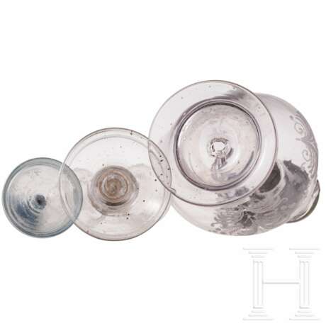 Henkelkrug, Doppelflasche und Säuglingsflasche, wohl deutsch, Ende 18./19. Jhdt. - Foto 3