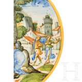 Majolika-Teller "Das Treffen von Tamar und Juda", Urbino, Italien, 2. Hälfte 16. Jhdt. - photo 4