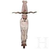 Bemalte hölzerne Figur des Ptah-Sokar-Osiris mit Schutikrone, Spätzeit bis ptolemäisch, Mitte 1. Jtsd. v. Chr. - 100 v. Chr. - Foto 1