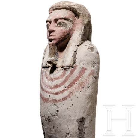 Bemalte hölzerne Figur des Ptah-Sokar-Osiris mit Schutikrone, Spätzeit bis ptolemäisch, Mitte 1. Jtsd. v. Chr. - 100 v. Chr. - Foto 3