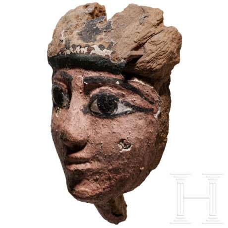 Bemalte altägyptische Sarkophagmaske einer Frau, Spätzeit - ptolemäisch, Mitte 1. Jtsd. v. Chr. - 1. Jhdt. v. Chr. - photo 3