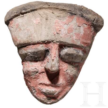 Fünf altägyptische Mumienmasken aus Holz, Spätzeit oder ptolemäisch, Mitte 1. Jtsd. v. Chr. - 1. Jhdt. v. Chr. - photo 4