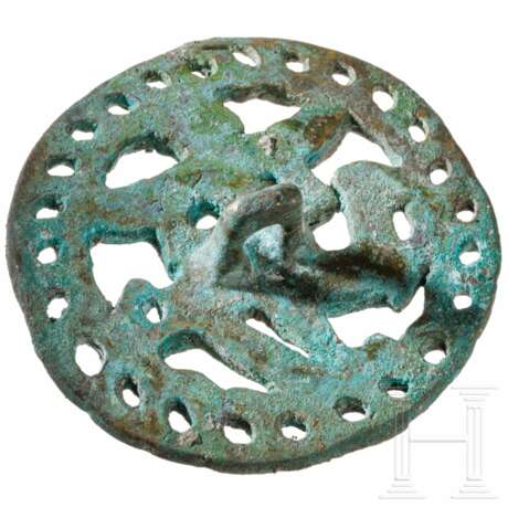 Compartmentsiegel aus Bronze mit geflügelter "Göttin" auf Tier, Baktrien, 2. Jtsd. v. Chr. - photo 2