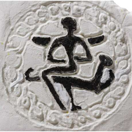 Compartmentsiegel aus Bronze mit geflügelter "Göttin" auf Tier, Baktrien, 2. Jtsd. v. Chr. - photo 3