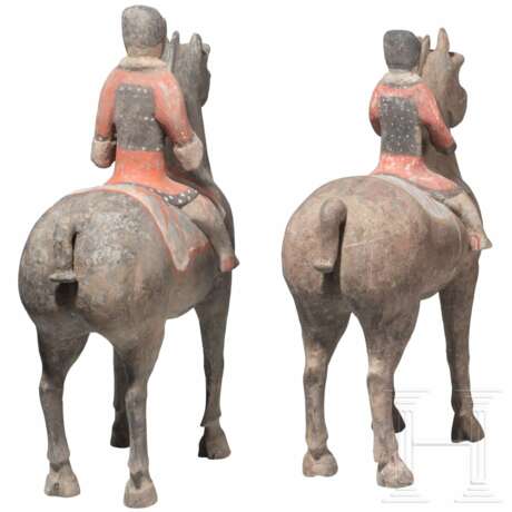Zwei Reiterfiguren, China, westliche Han-Dynastie (206 v. Chr. - 8 n. Chr.) - photo 4