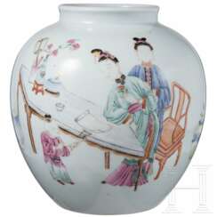 Famille-Rose-Ingwertopf, China, wohl Yongzheng-Periode, 18. Jhdt.