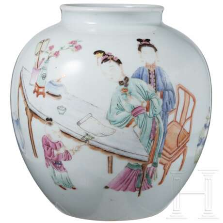 Famille-Rose-Ingwertopf, China, wohl Yongzheng-Periode, 18. Jhdt. - photo 1