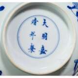 Blau-weiße Schale mit dem Symbol für Langlebigkeit "Shou", China, wohl Kangxi-Periode - Foto 9