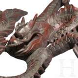 Porzellanvase und chinesischer Holz-Drache, Korea/China, 20. Jhdt. - Foto 5
