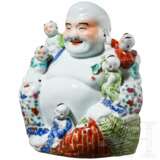 Lachender Buddha und Foo-Hund (Löwe), China, Jiangxi-Provinz, Republikzeit - Foto 4